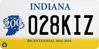 IN license plate 028KIZ