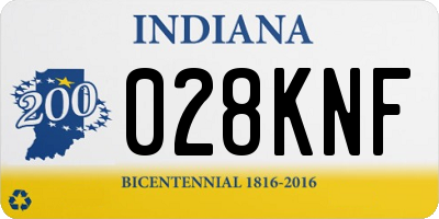 IN license plate 028KNF