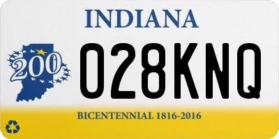 IN license plate 028KNQ