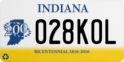 IN license plate 028KOL
