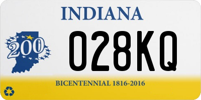 IN license plate 028KQ