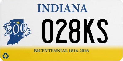 IN license plate 028KS