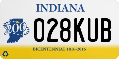 IN license plate 028KUB