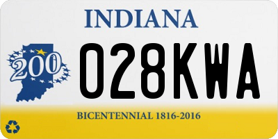 IN license plate 028KWA