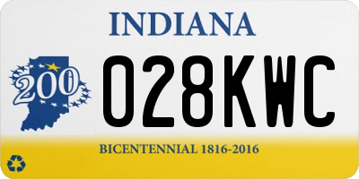 IN license plate 028KWC