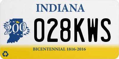 IN license plate 028KWS