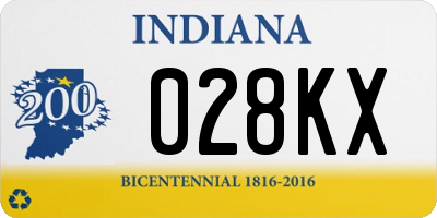 IN license plate 028KX