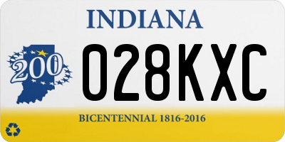 IN license plate 028KXC