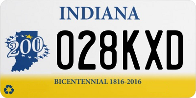 IN license plate 028KXD