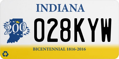IN license plate 028KYW