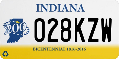 IN license plate 028KZW