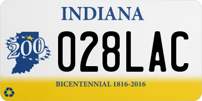IN license plate 028LAC