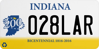 IN license plate 028LAR