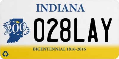 IN license plate 028LAY