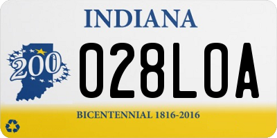 IN license plate 028LOA