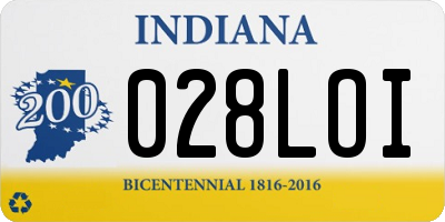 IN license plate 028LOI