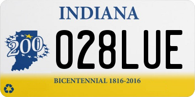 IN license plate 028LUE