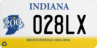 IN license plate 028LX