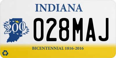 IN license plate 028MAJ