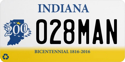 IN license plate 028MAN