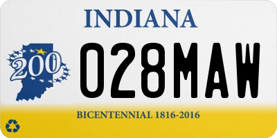 IN license plate 028MAW
