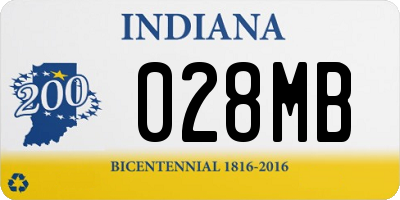IN license plate 028MB