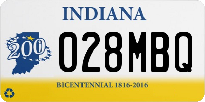 IN license plate 028MBQ
