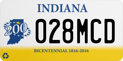 IN license plate 028MCD