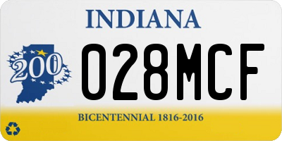 IN license plate 028MCF