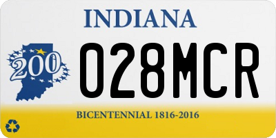IN license plate 028MCR