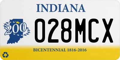 IN license plate 028MCX