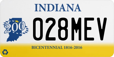 IN license plate 028MEV