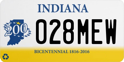 IN license plate 028MEW