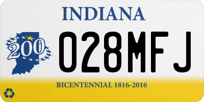 IN license plate 028MFJ