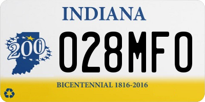 IN license plate 028MFO
