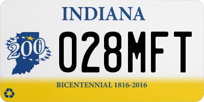 IN license plate 028MFT
