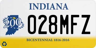 IN license plate 028MFZ