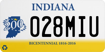IN license plate 028MIU