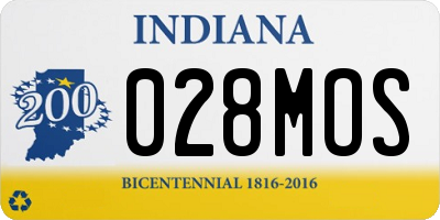 IN license plate 028MOS