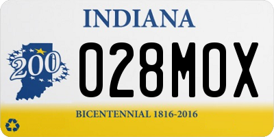 IN license plate 028MOX