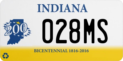 IN license plate 028MS