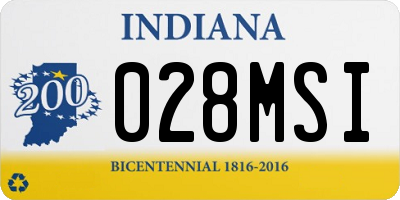 IN license plate 028MSI