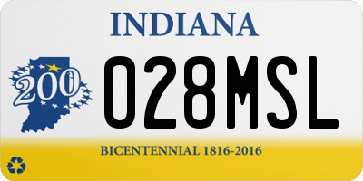 IN license plate 028MSL
