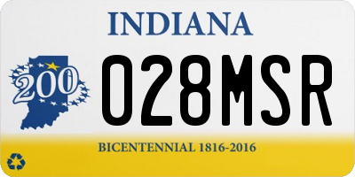 IN license plate 028MSR
