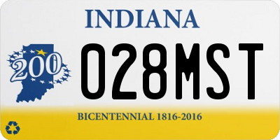 IN license plate 028MST