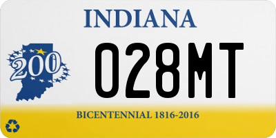 IN license plate 028MT