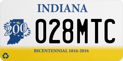 IN license plate 028MTC