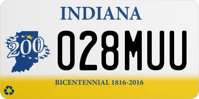 IN license plate 028MUU