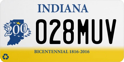 IN license plate 028MUV
