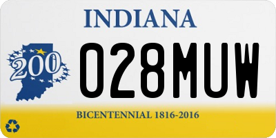 IN license plate 028MUW